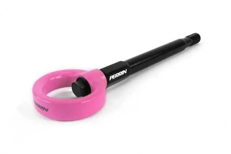 Perrin 08-14 Subaru WRX/STI Tow Hook Kit (Front) - Hyper Pink psp-bdy-231hp