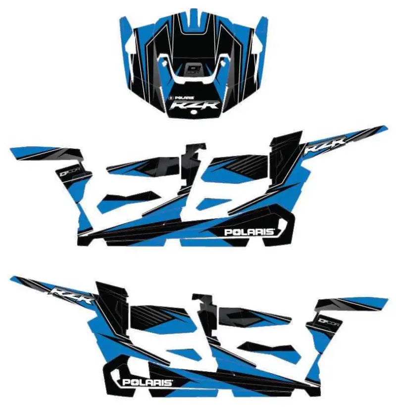 Pol Rzr4 Complete Graphic Kit Blue/Black wps-862-60109