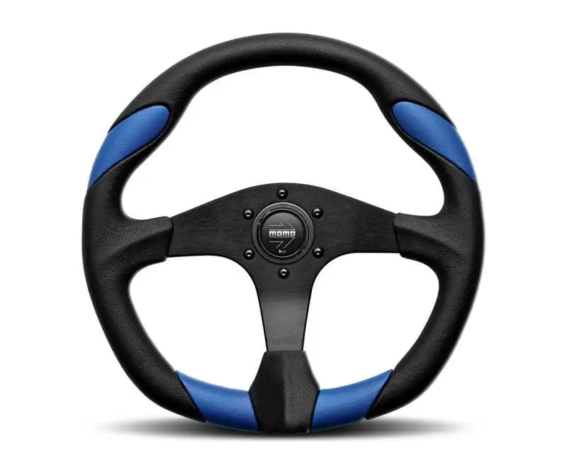 QRK35BK0BU Momo Quark Steering Wheel 350 mm - Black Poly/Black Spokes momqrk35bk0bu