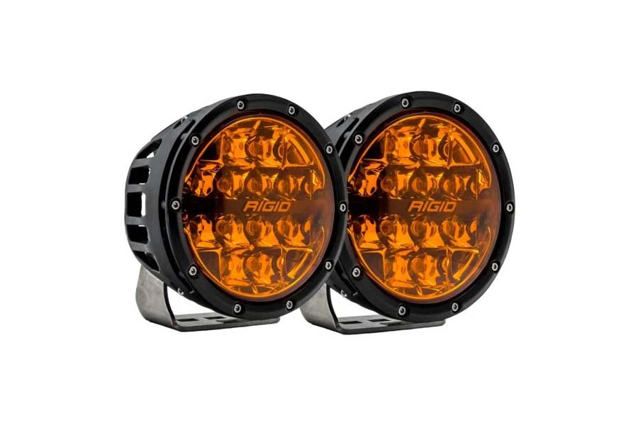 Rigid Industries 360-Series 6in Spot w/Amber PRO Lens - Pair