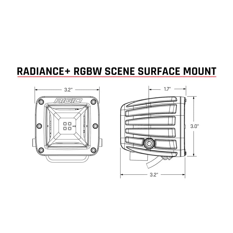 Rigid Industries Radiance+ Scene RGBW Surface Mount - Pair rig682053