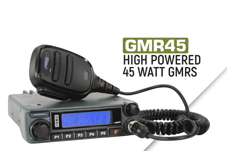 2011-18 Jeep Wrangler JK 2-Door Rugged Radios Two Way GMRS Mobile Radio Kit - 45 Watt