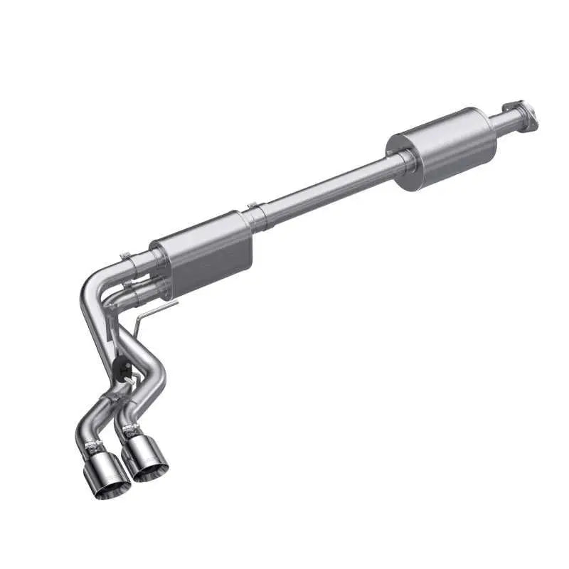 S5219AL MBRP 2021+ Ford F150 Aluminized Dual Pre-Axle (Street Profile) 2.5in OD Tips 3in Cat Back Exhaust mbrps5219al
