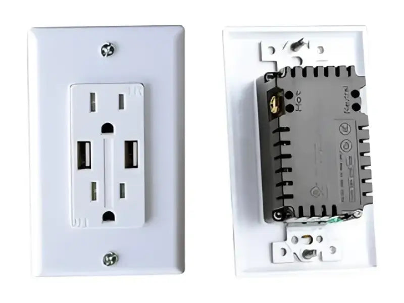 S850 Rv Designer Ac Dual Outlet W/ Cover & 2 Usb Cha r6rs850