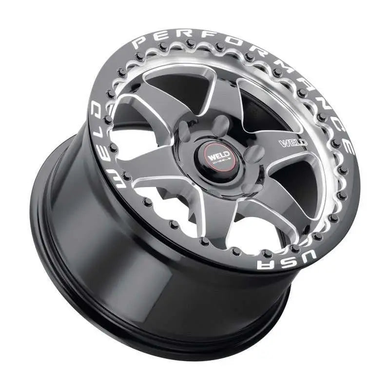 S90970084P25 Weld 17x10 Ventura 6 Beadlock 6x135 ET43 BS7.25 Gloss BLK MIL DIA 87.1 wels90970084p25