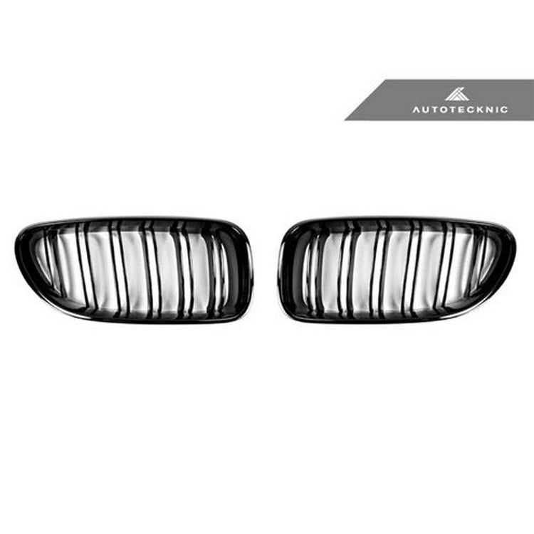 AutoTecknic Aero Replacement Glazing Black Dual Slats Front Grilles For BMW F13 650i