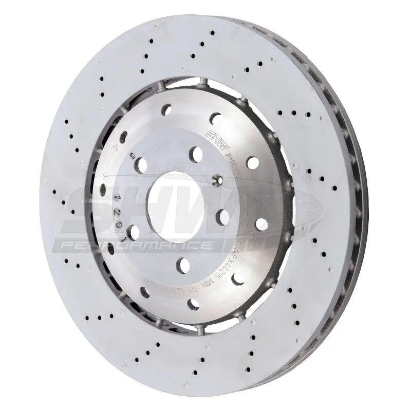 SHW 08-12 Audi R8 4.2L (Excl Ceramic Brakes) Front Drill-Dimp Lightweight Brake Rotor (420615301D) - AFX44215 shwAFX44215