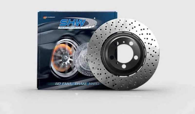 SHW 11-16 BMW M5 4.4L Left Rear Cross-Drilled Lightweight Brake Rotor brl48171
