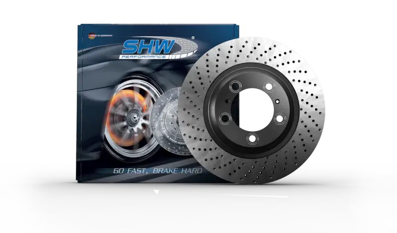 SHW 99-08 Porsche 911 Carrera 3.6L w/o Ceramics Left Front Cross-Drille MB Brake Rotor (99635140501) - PFL39965 shwpfl39965