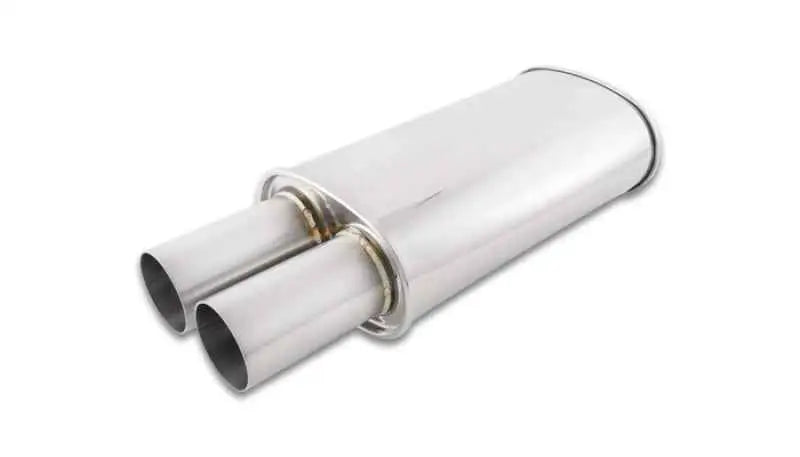 Vibrant Streetpower Oval Muffler w/3.00in Round Straight Cut Tip (3.00in Inlet) 1095