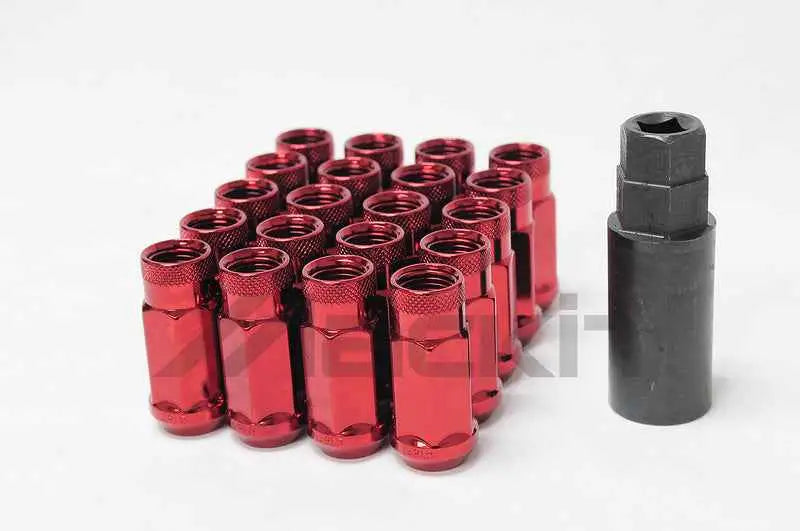 Wheel Mate Monster Open End Lug Nut Set of 20 - Red 1/2in 33004r